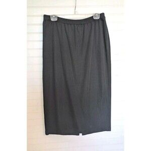 Elisabeth by Liz Claiborne Skirt Size L Black Classic Pencil Midi Wool Blend